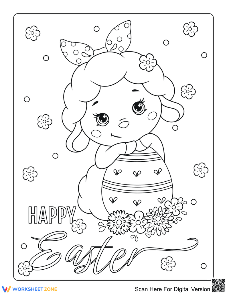 Cute Easter Sheep Illustration - Page 1
