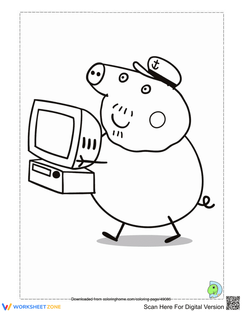 Peppa Pig Coloring Page | Essential Grade K-2 Printable - Page 1