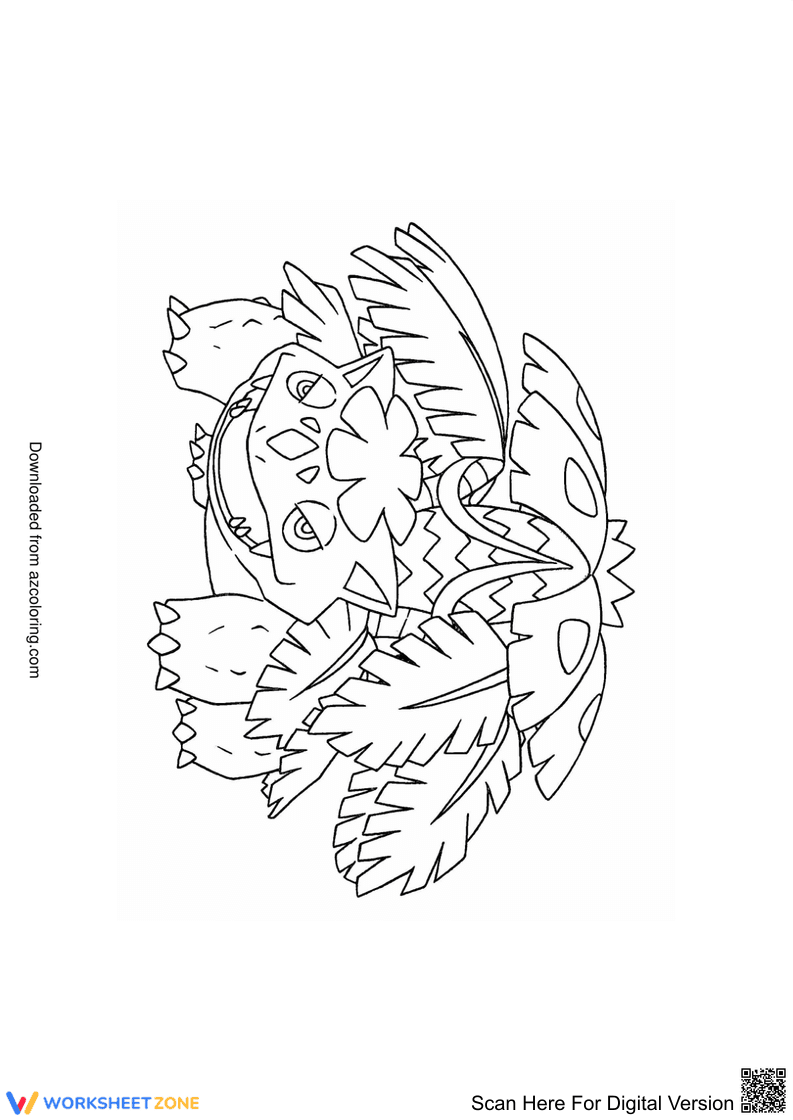 Mega Pokemon Coloring Page | Essential Grade K-5 Art - Page 1