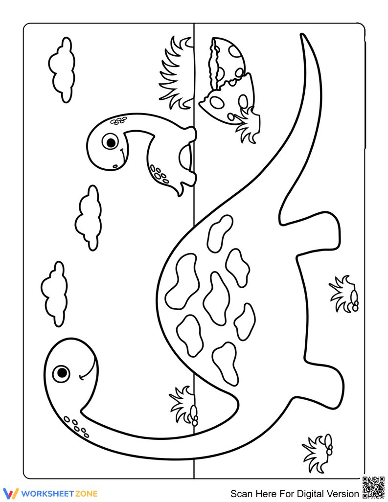 Mom with Baby Dinosaur - Page 1