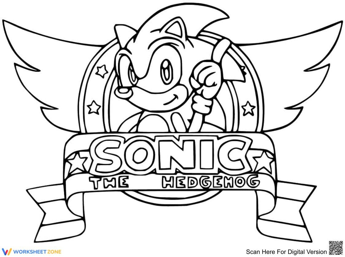 Sonic the Hedgehog Coloring Page - Page 1