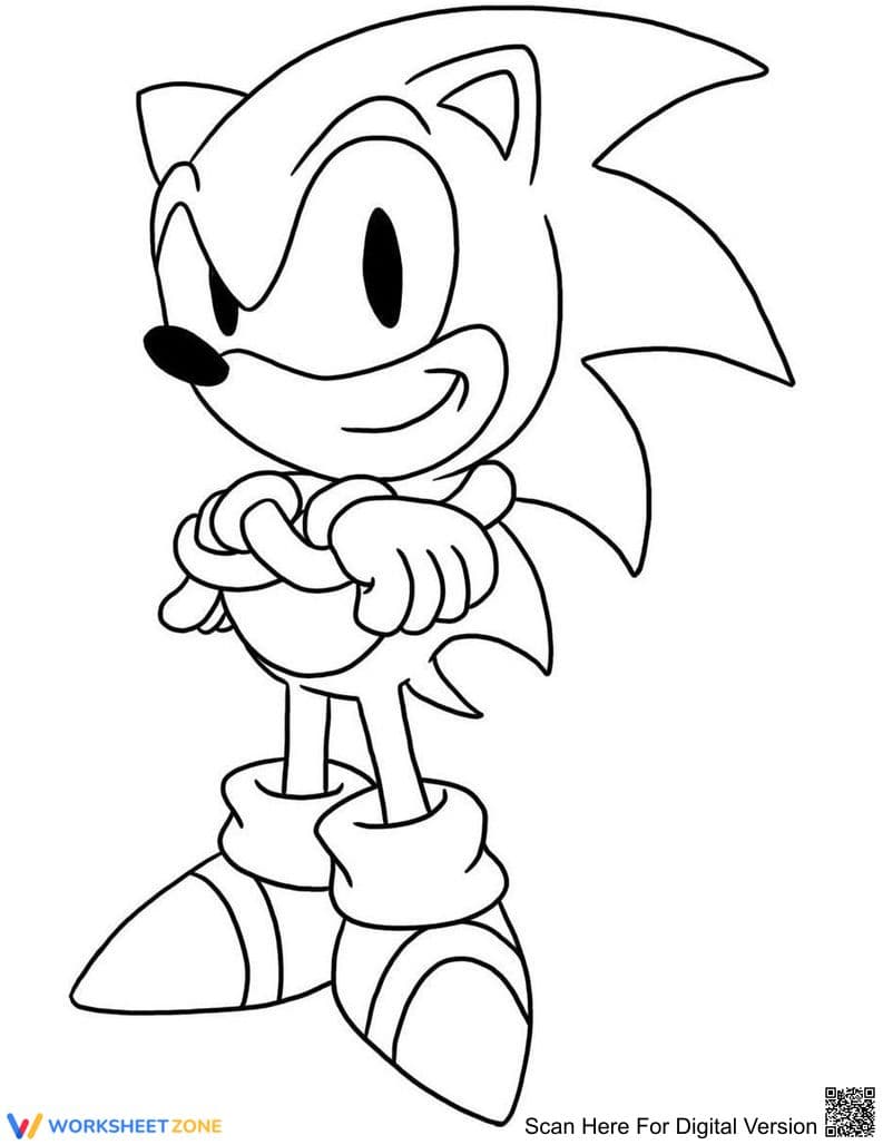 Sonic Coloring Page | Essential Grade K-5 Printable - Page 1