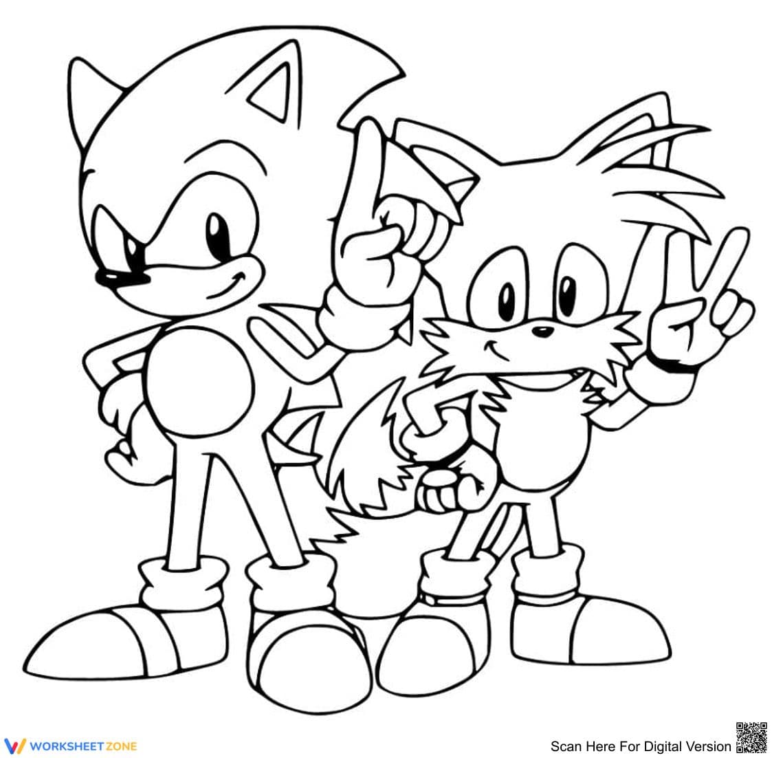 Sonic and Tails Coloring Page Adventure! - Page 1