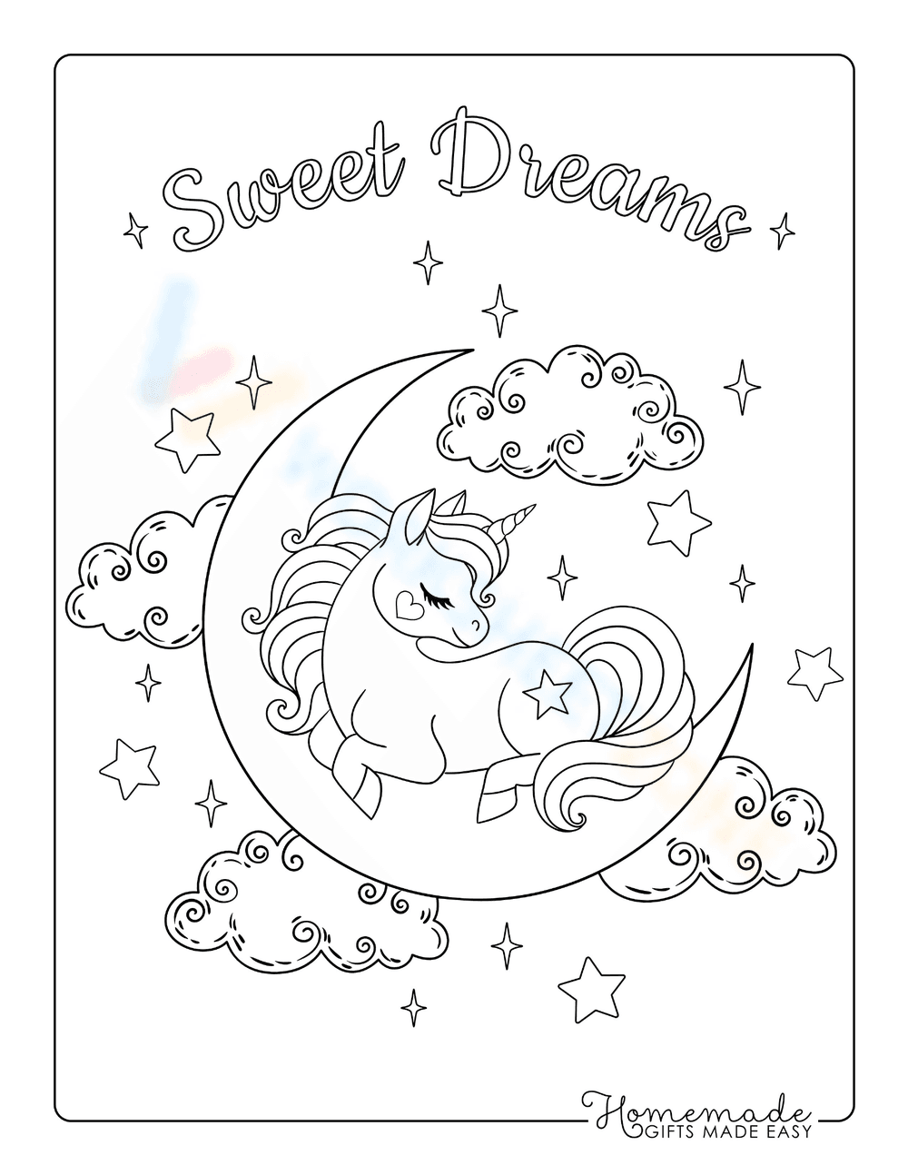 Unicorn in the moon and cloud - Page 1