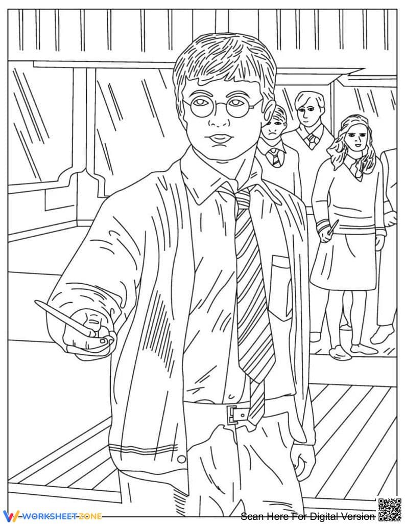 Harry Using Magic Illustration - Page 1