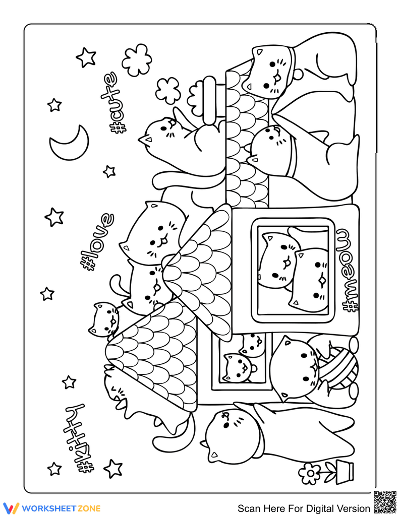 Cute Kitten Playing Illustration - Page 1