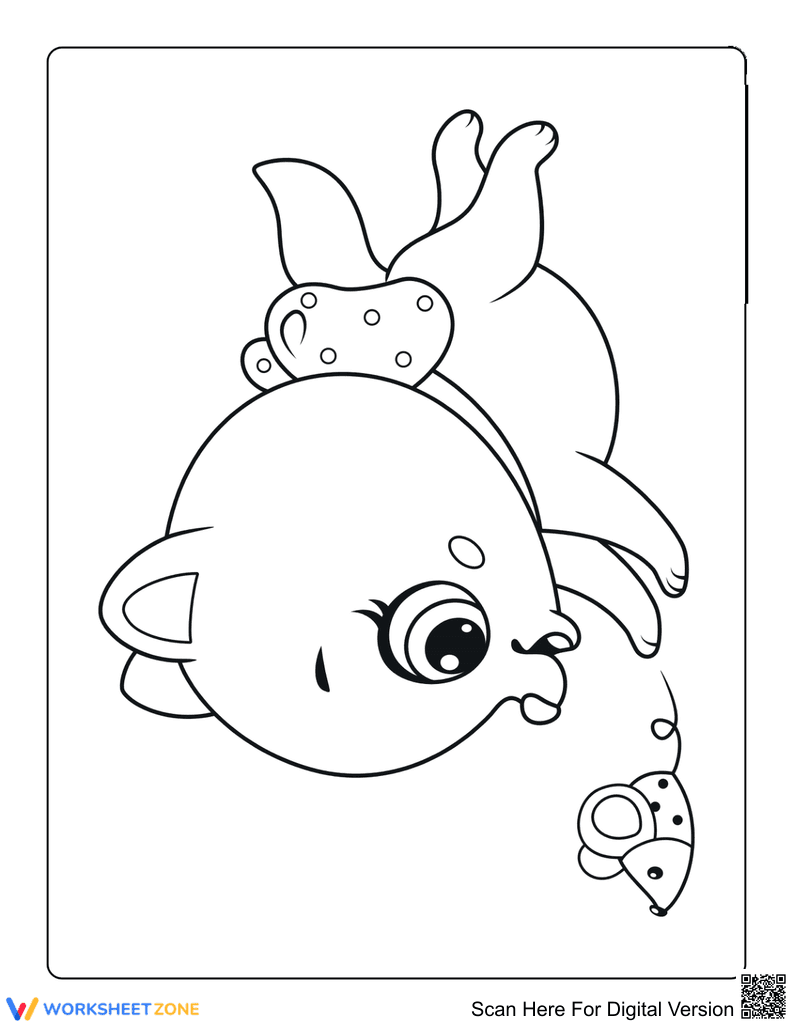Cat Chasing a Mouse Illustration - Page 1