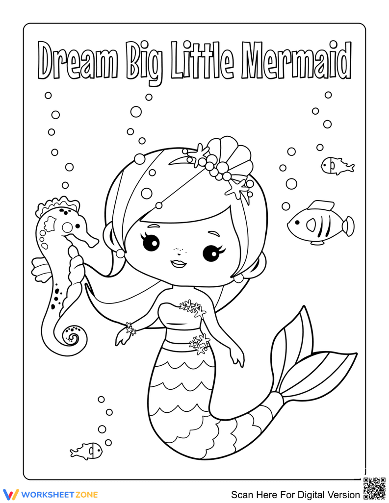 Cute Mermaid Illustration - Page 1