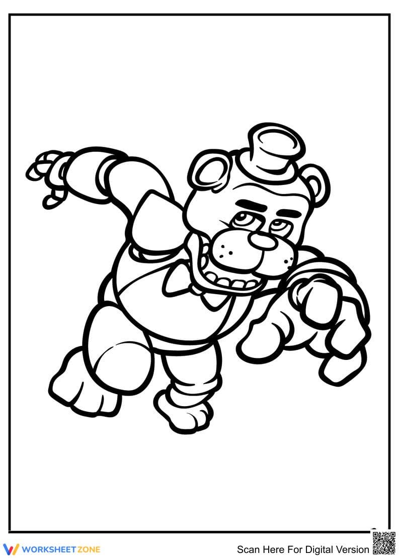 Freddy Hunting Coloring Page | Essential Printable - Page 1