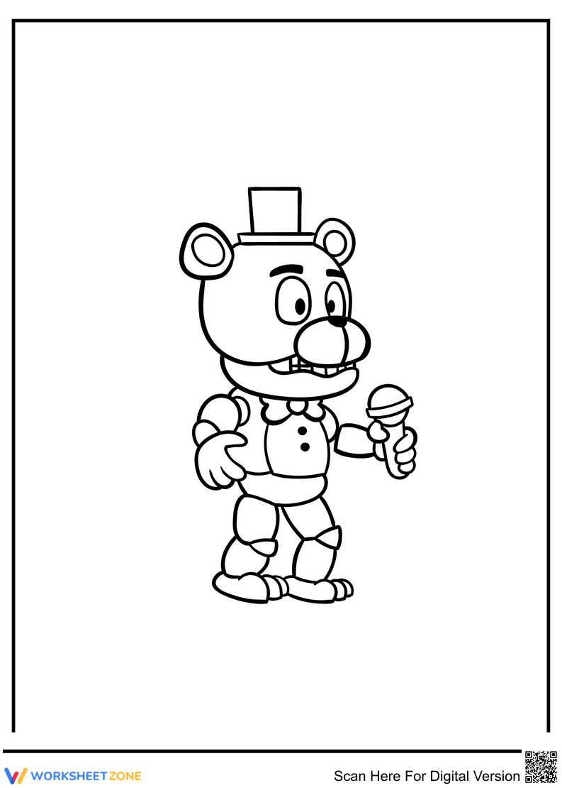 Freddy Fazbear Coloring Page | Essential Printable - Page 1