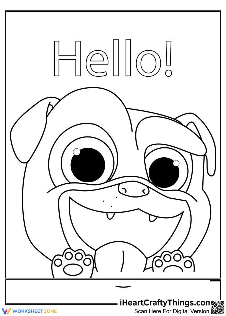 Dog Saying Hello Illustration - Page 1