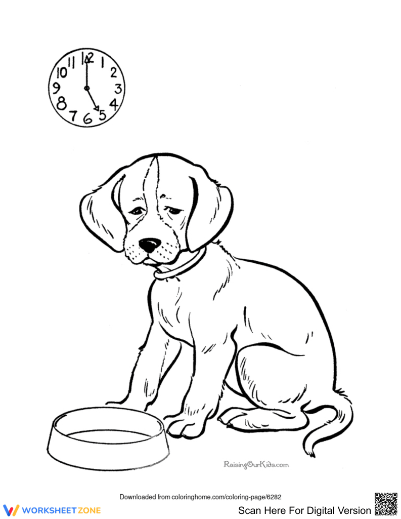 Dog Feeling Hungry Illustration - Page 1