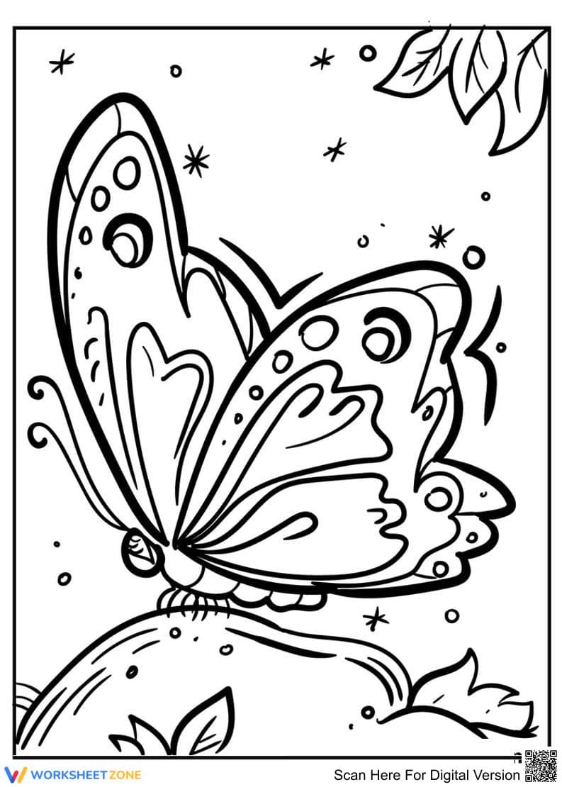 Big Butterfly Reading Comprehension Worksheet - Page 1