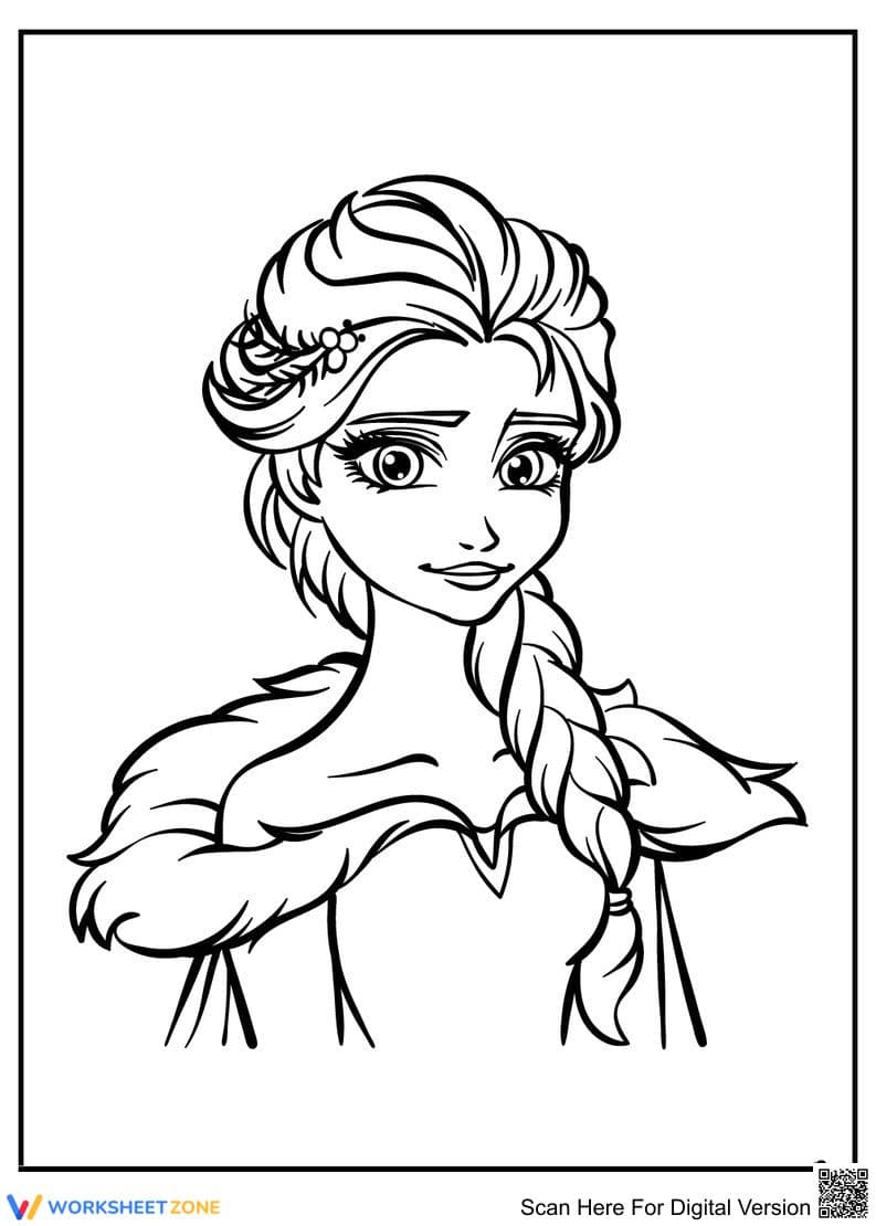 Grade K-5 Elsa Queen — Printable No-Prep Worksheet - Page 1