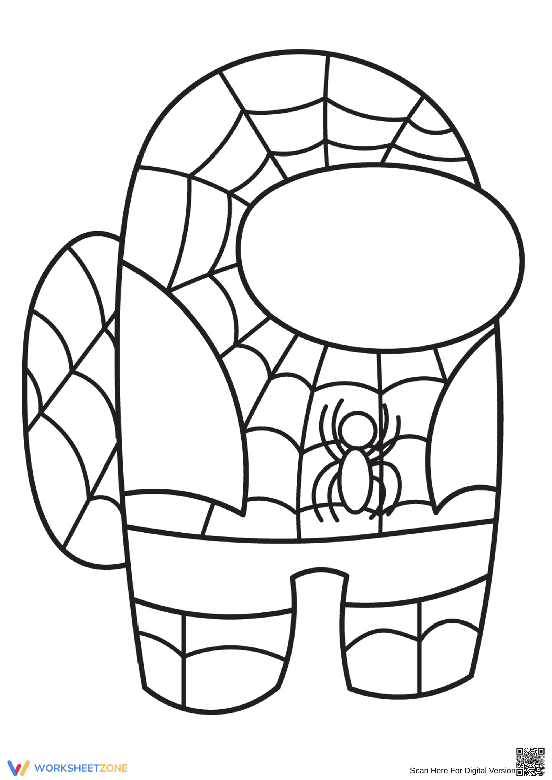 Among Us Spiderman Illustration Worksheet - Page 1