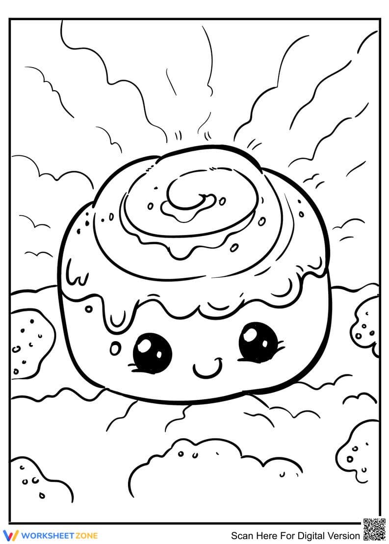 Sweet Cinnamon Kawaii Coloring Page | Essential Printable - Page 1