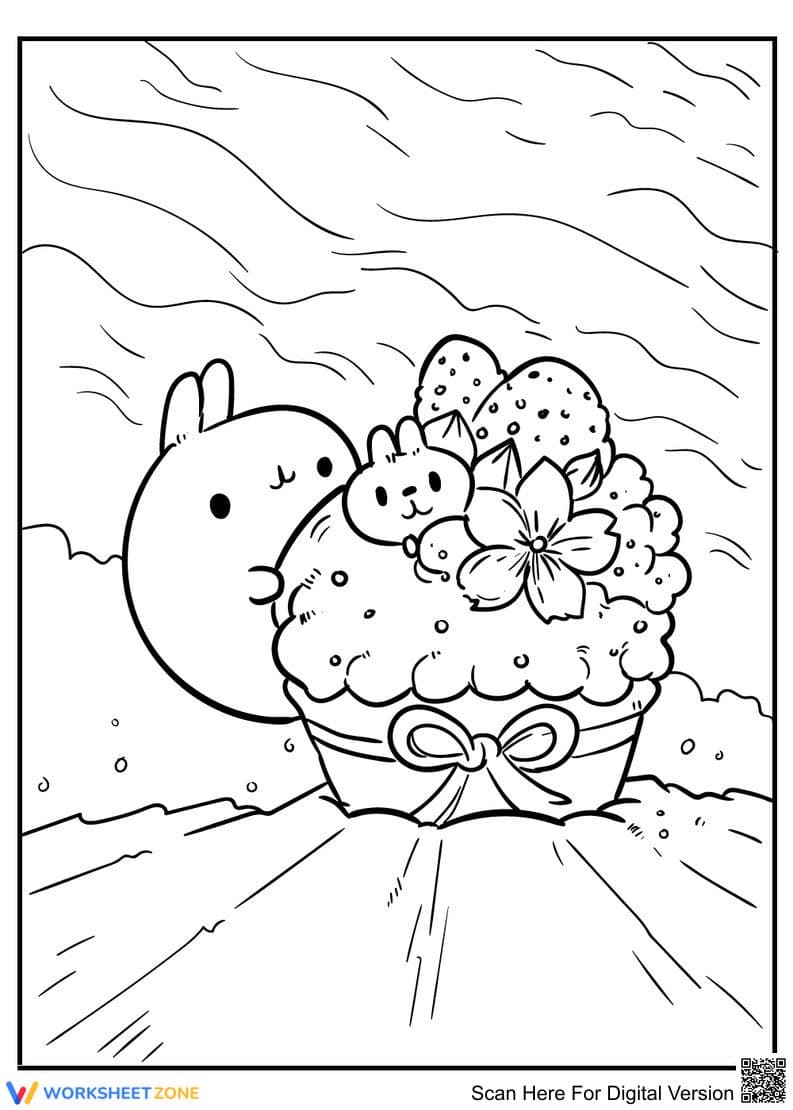 Delightful Treat — Printable No-Prep Coloring Worksheet - Page 1