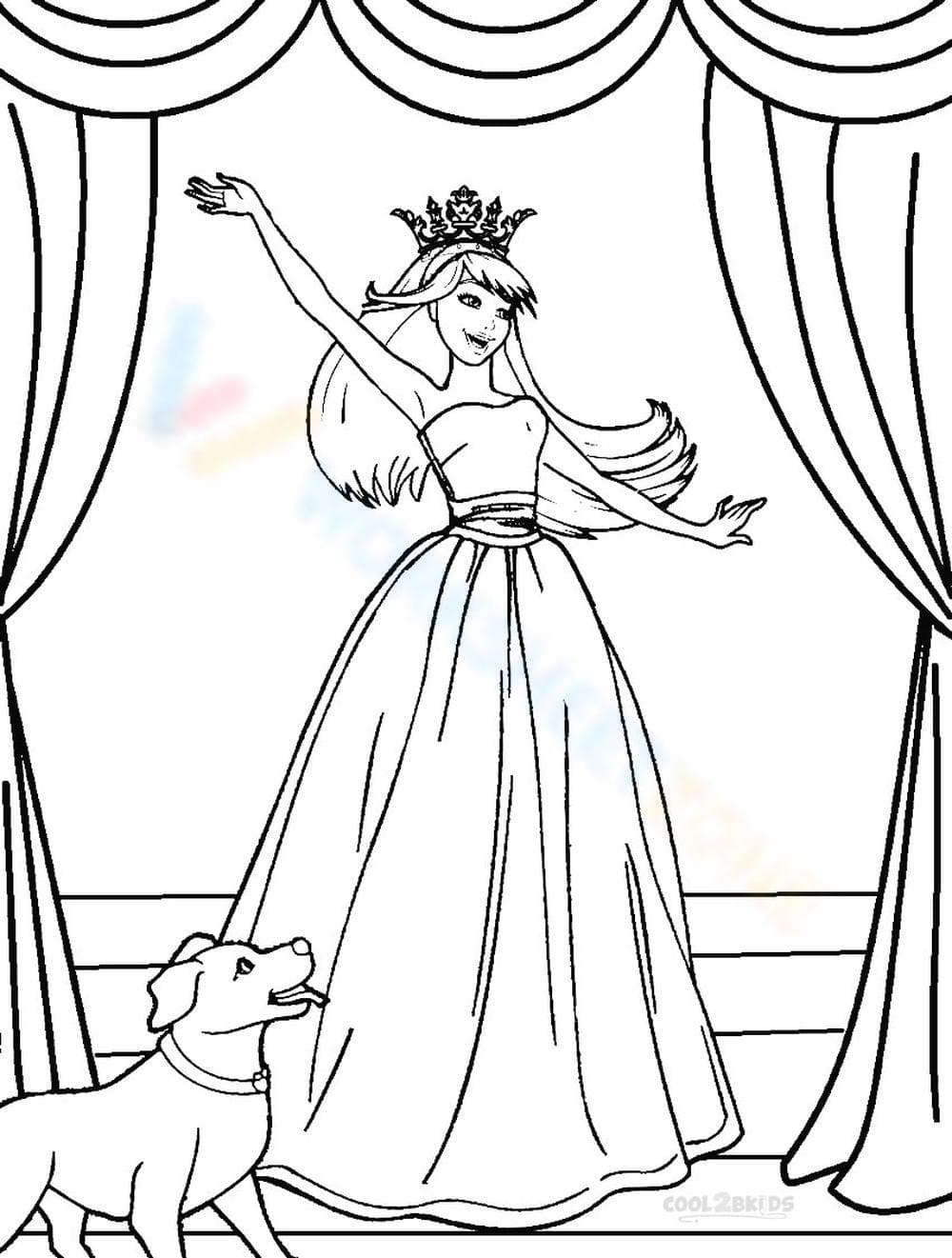 Barbie Dancing: Creative Drawing Activity - Page 1