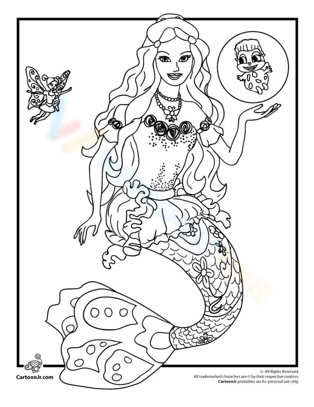Beautiful Barbie Mermaid: Learn to Draw - Page 1