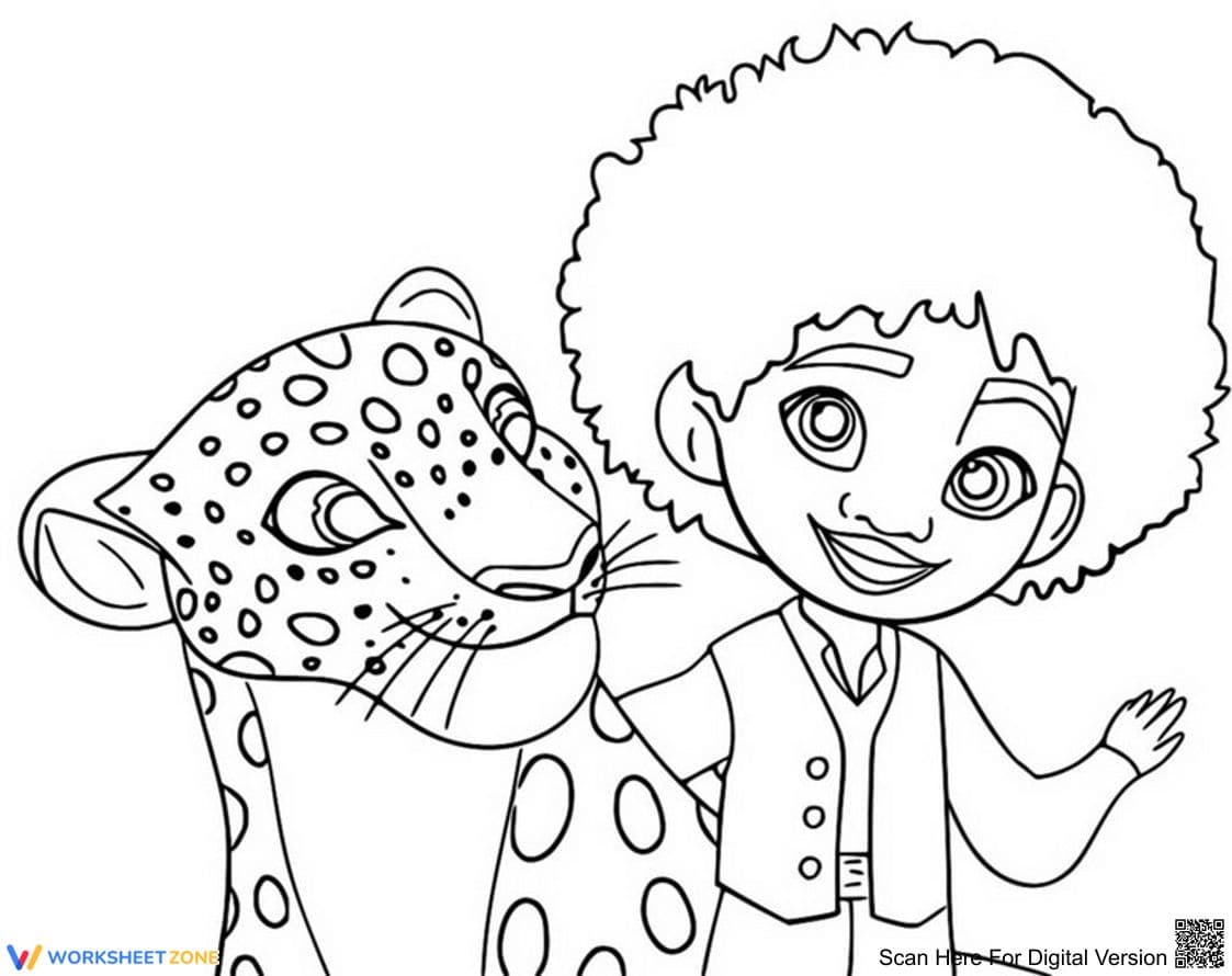Antonio and Parce Coloring Page - Page 1