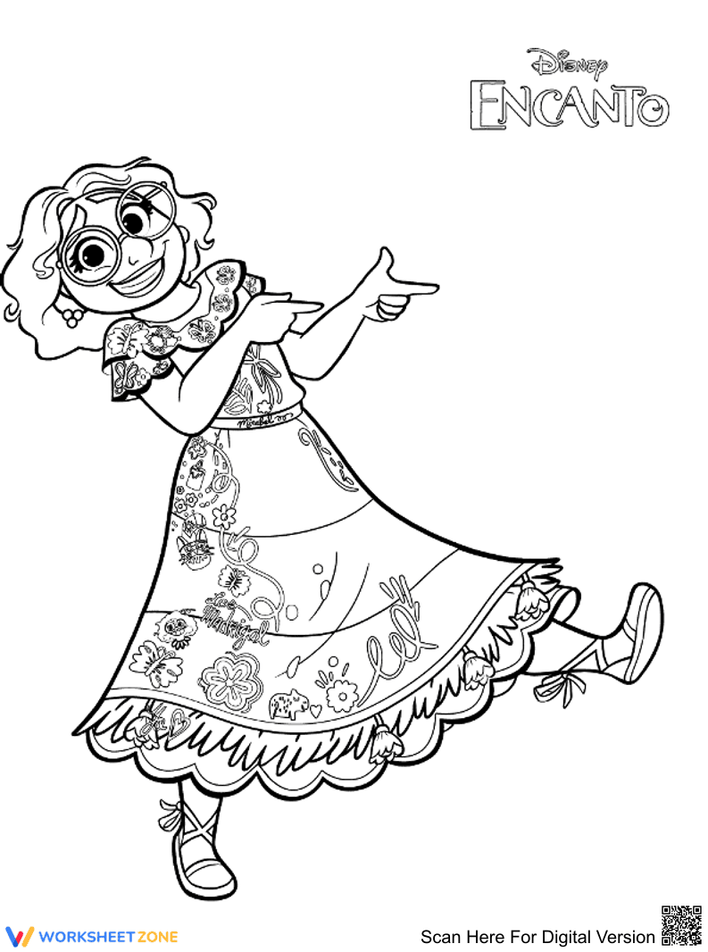 Mirabel Madrigal Coloring Page | Essential Art Activity - Page 1