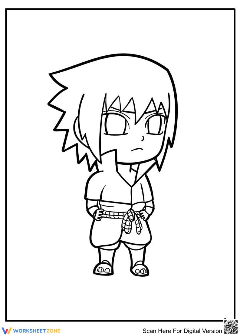 Sasuke Uchiha Coloring Page | Essential Printable - Page 1