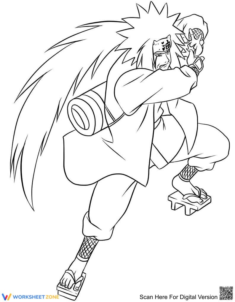 Naruto Kung-fu Coloring Page | Essential Grade K-5 Art - Page 1