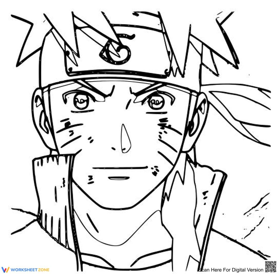 Cool Naruto Coloring Page | Essential Printable Worksheet - Page 1
