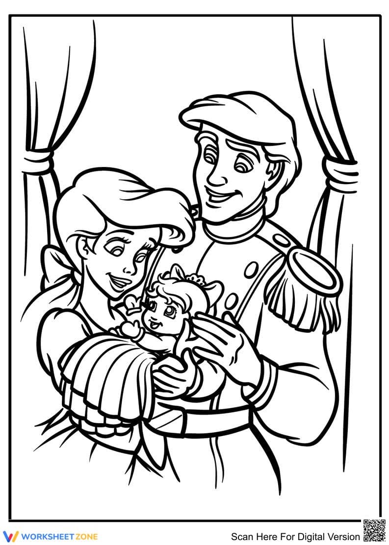 Ariel and Prince Eric Coloring Page | Essential Printable - Page 1