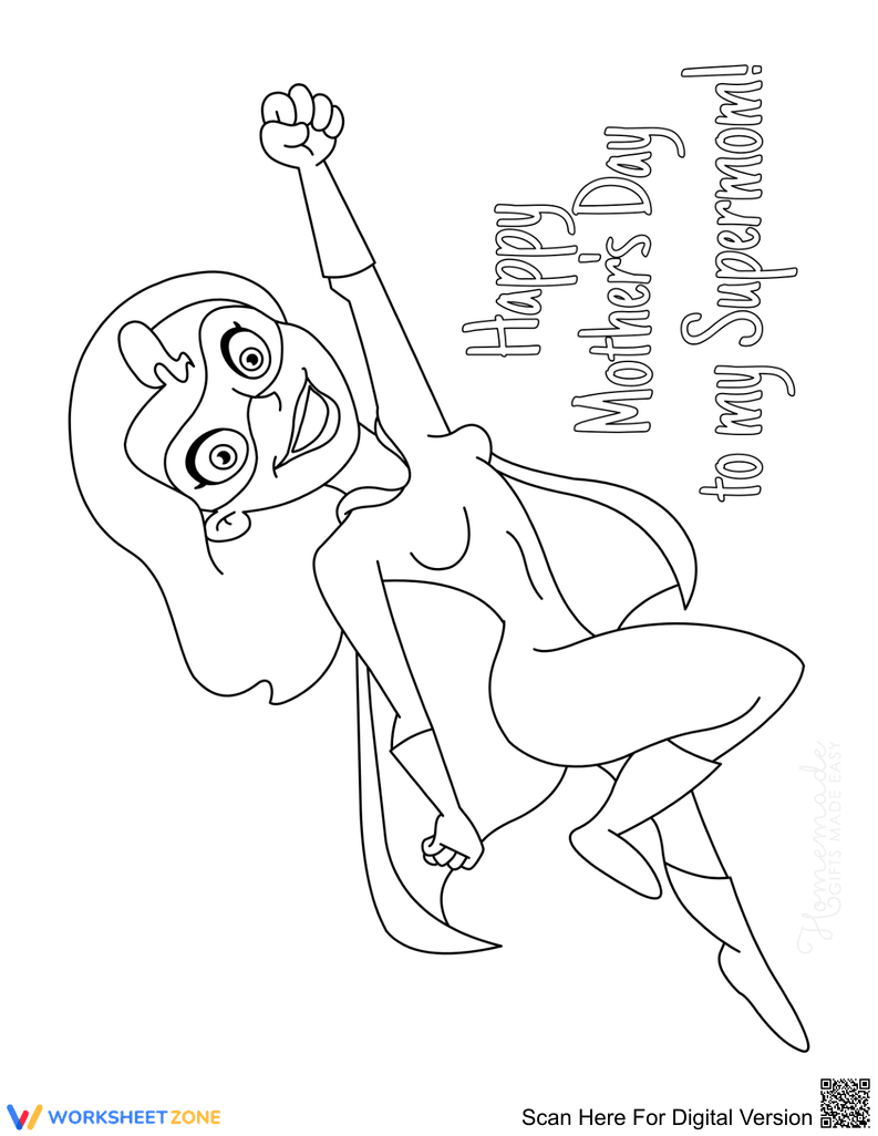 Supermom Cartoon Illustration - Page 1