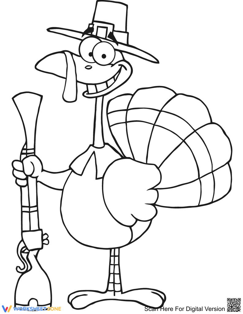 Printable Turkey Coloring Page | Grade K-5 Essential - Page 1