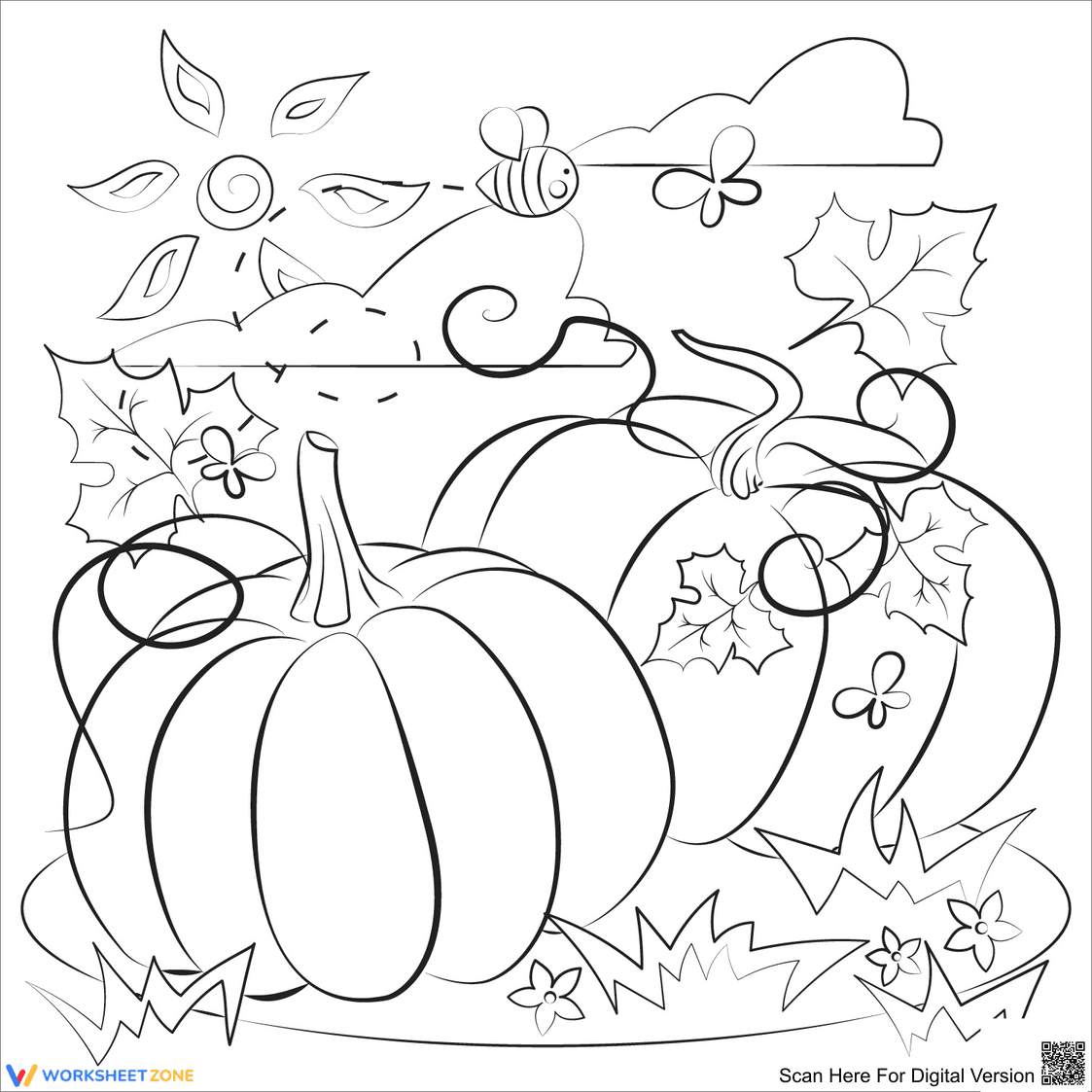 Pumpkin Harvest Illustration - Page 1