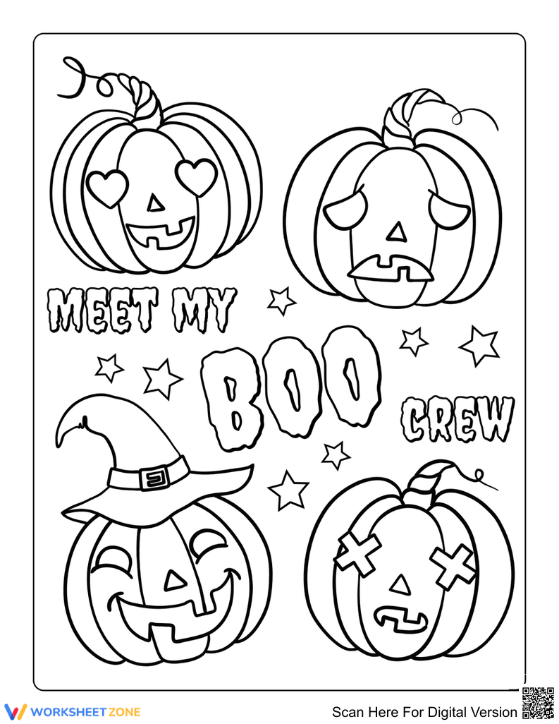Four Pumpkins Illustration - Page 1
