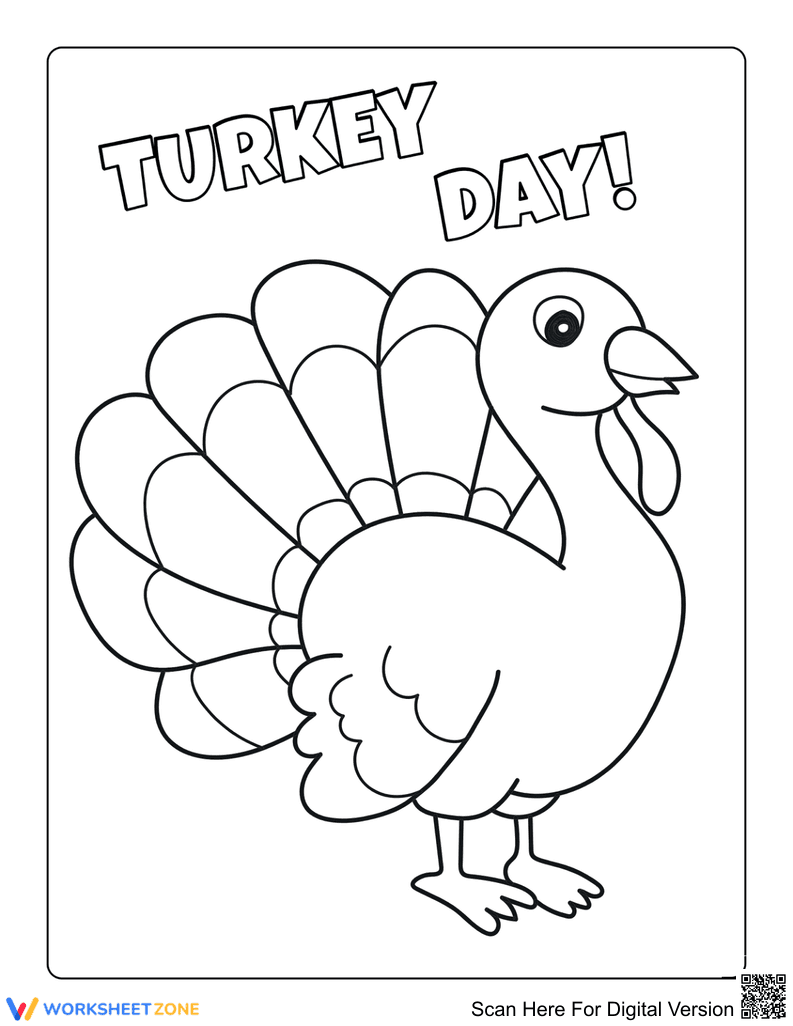 Turkey Day Worksheet for Thanksgiving Celebrations - Page 1