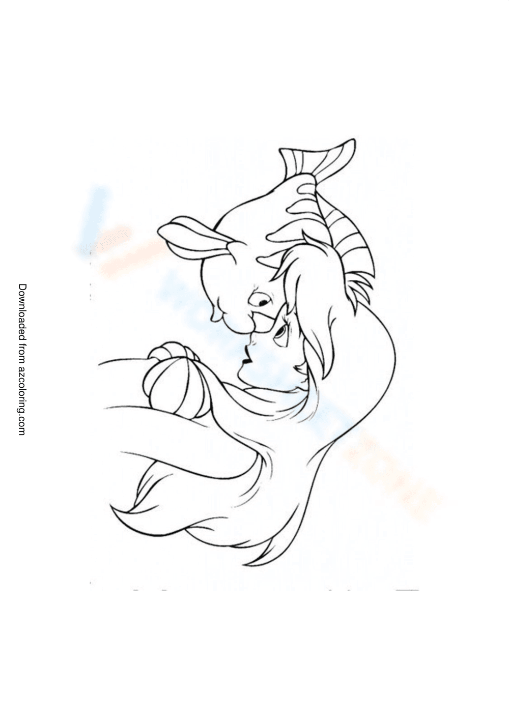 Ariel and Flounder Worksheet for Disney Fun - Page 1