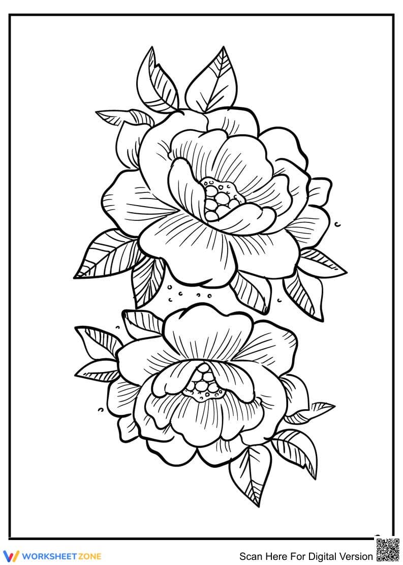 A Pair of Flowers Worksheet for Nature Study - Page 1