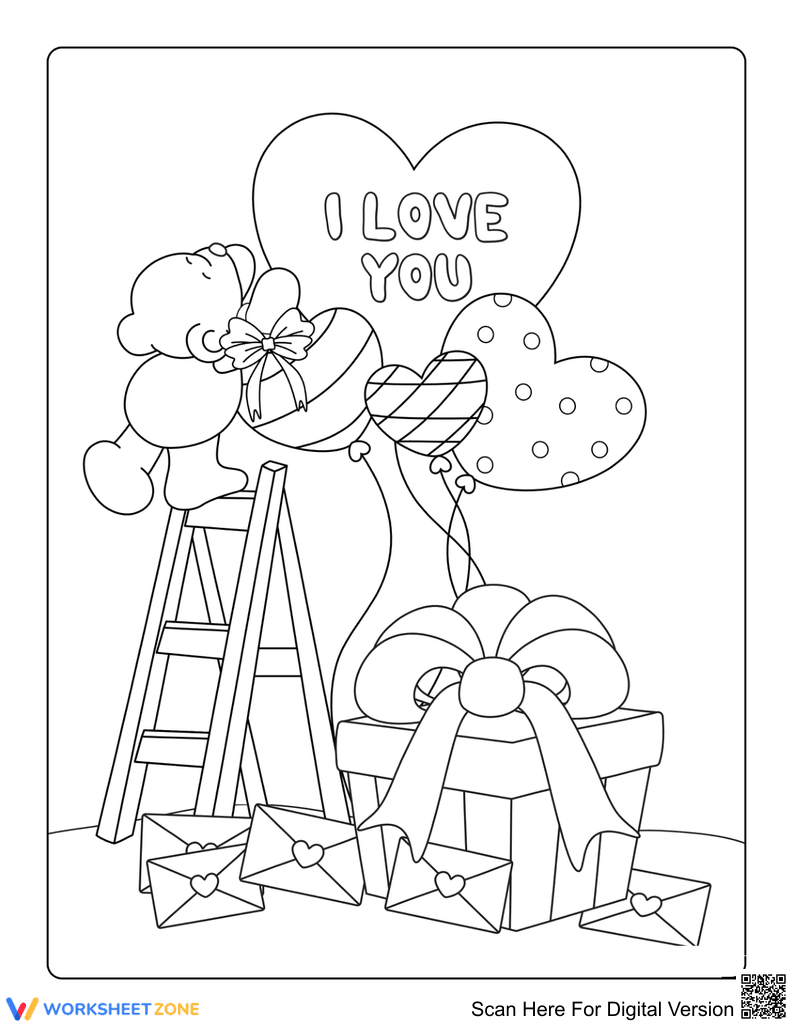 I Love You Worksheet for Affectionate Learning - Page 1