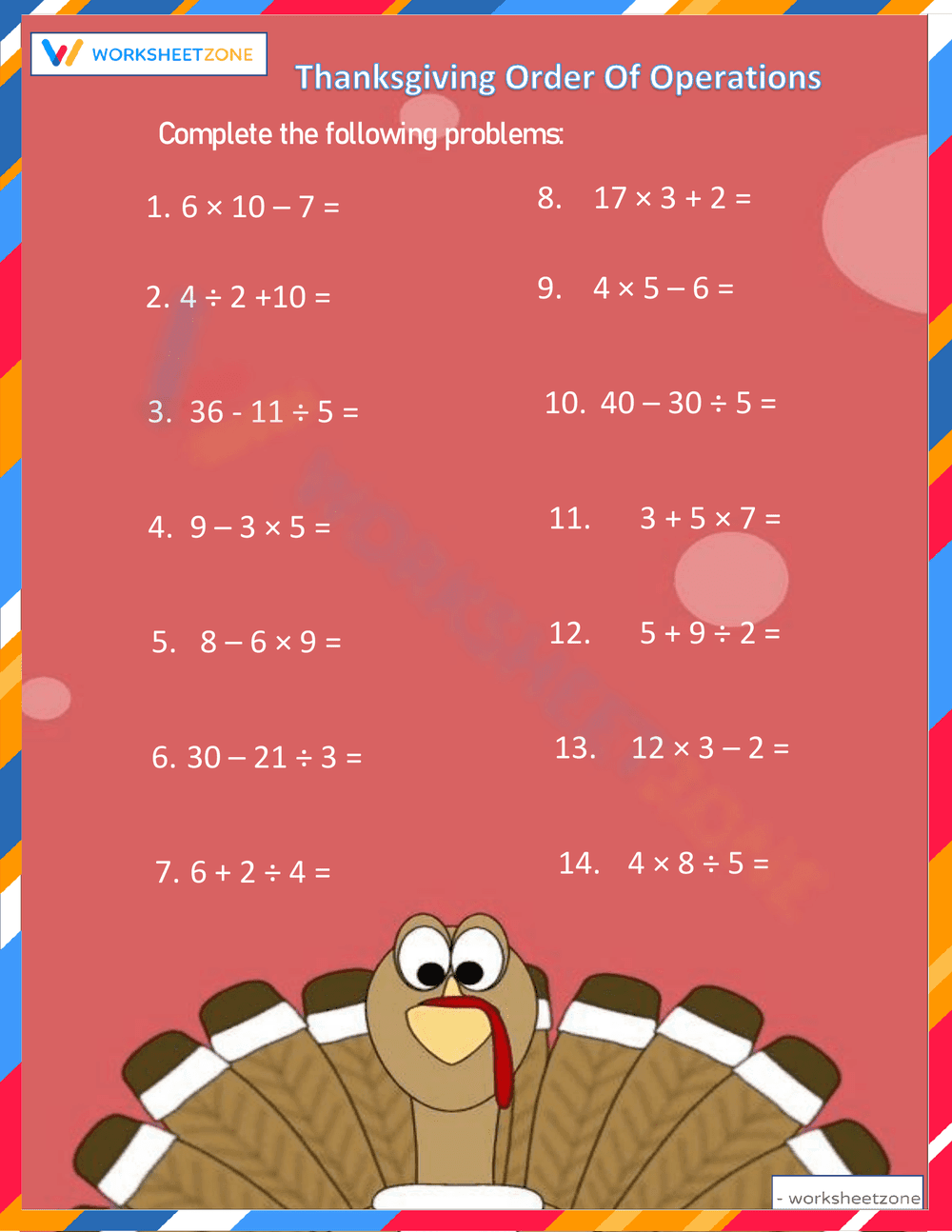 Counting Fall Items Worksheet for Math Fun - Page 1