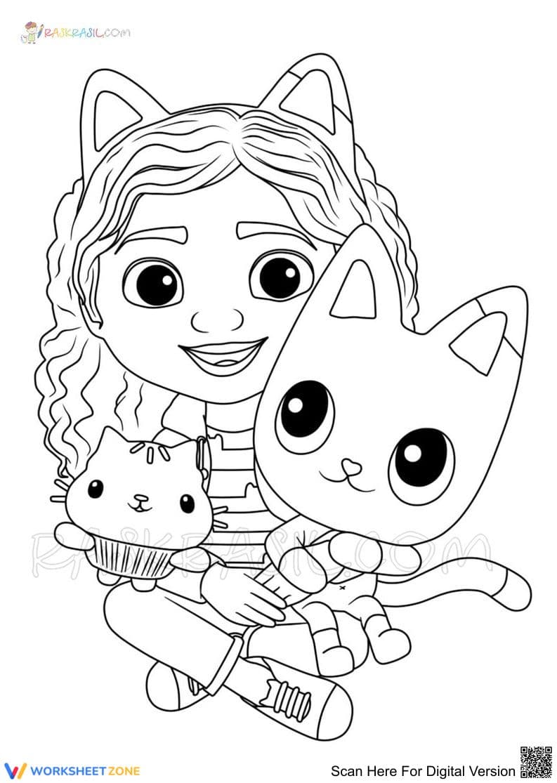 Gabby's Dollhouse Coloring Page - Page 1