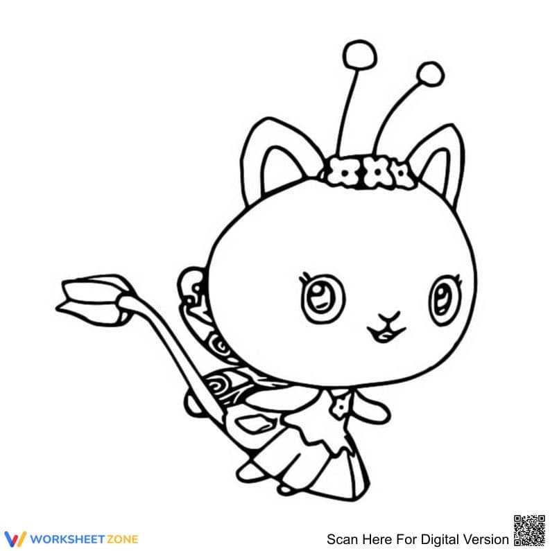 Gabby's Dollhouse Coloring Page | Printable Preschool Fun - Page 1