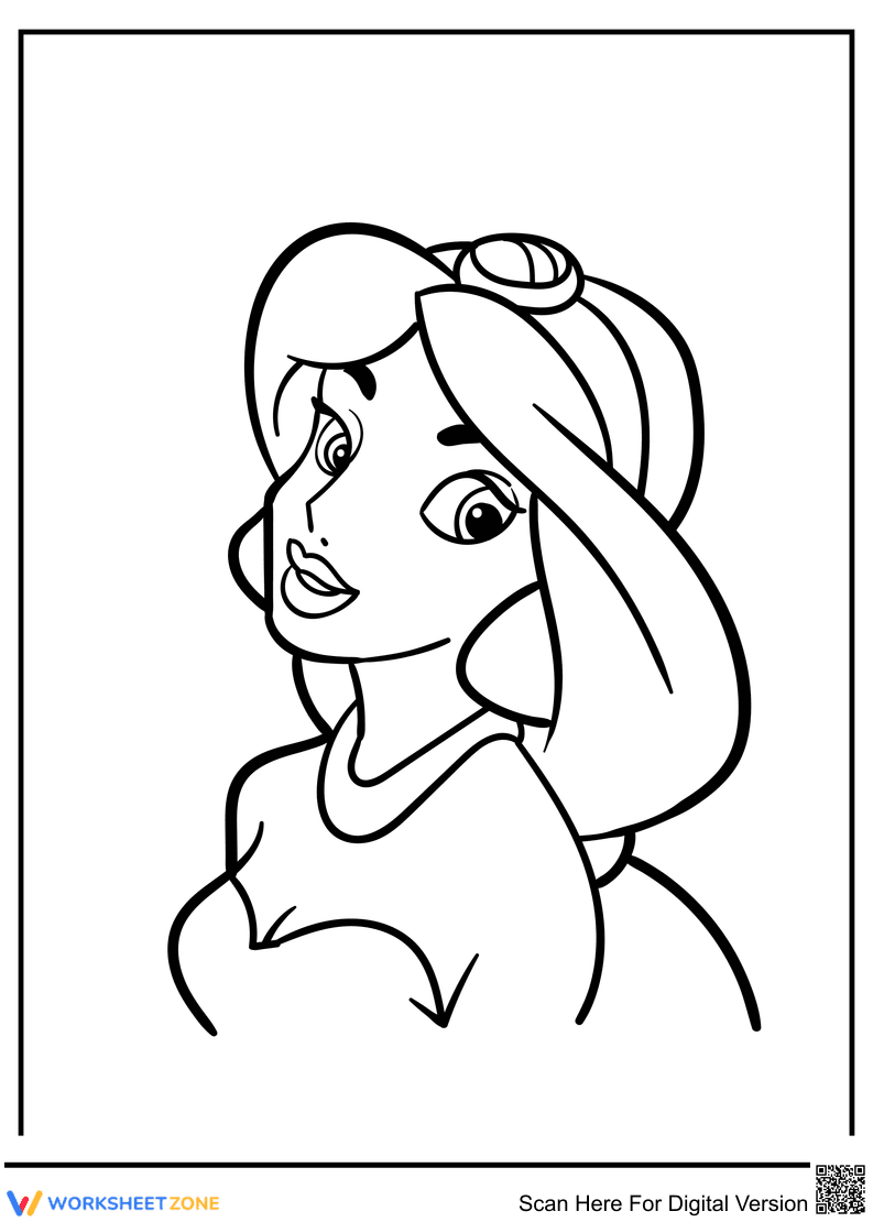 Jasmine Coloring Page | Essential Grade K-5 Printable - Page 1