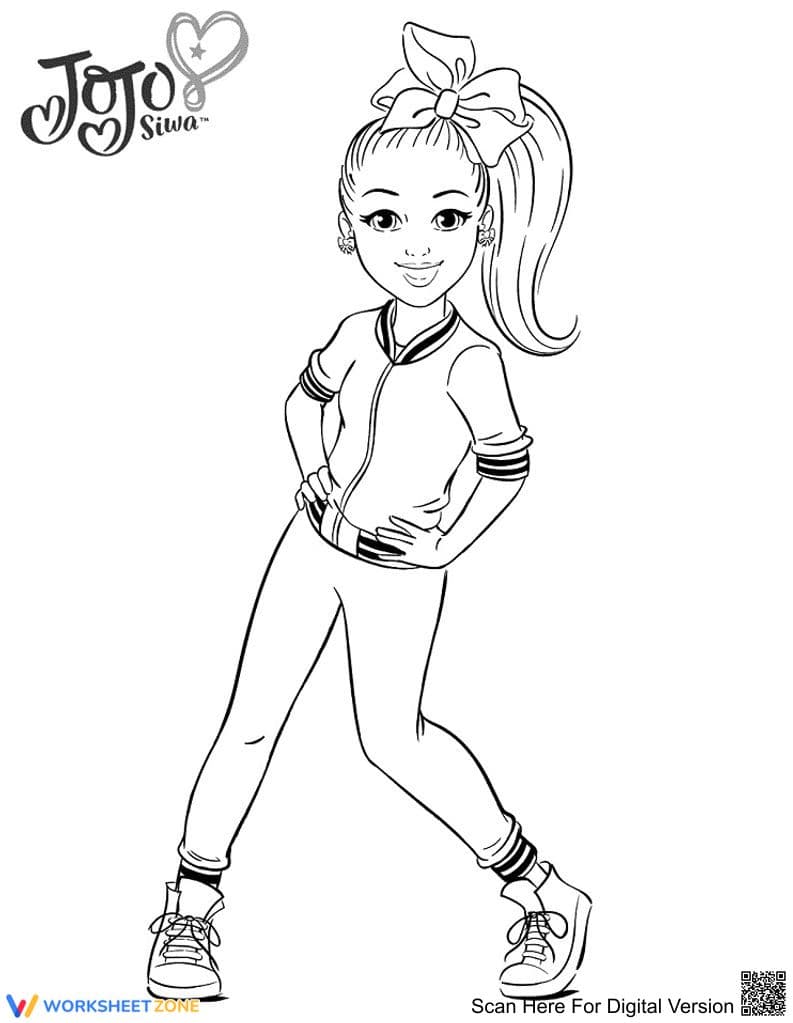JoJo Siwa Coloring Page | Essential Grade K-5 Art - Page 1