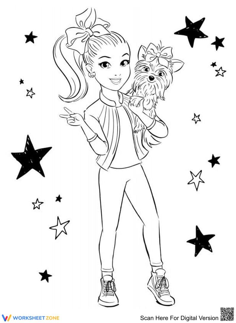 Jojo Siwa Coloring Page | Essential Grade K-5 Printable - Page 1