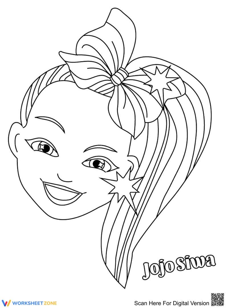 Happy Jojo Siwa Coloring Page | Essential Printable - Page 1