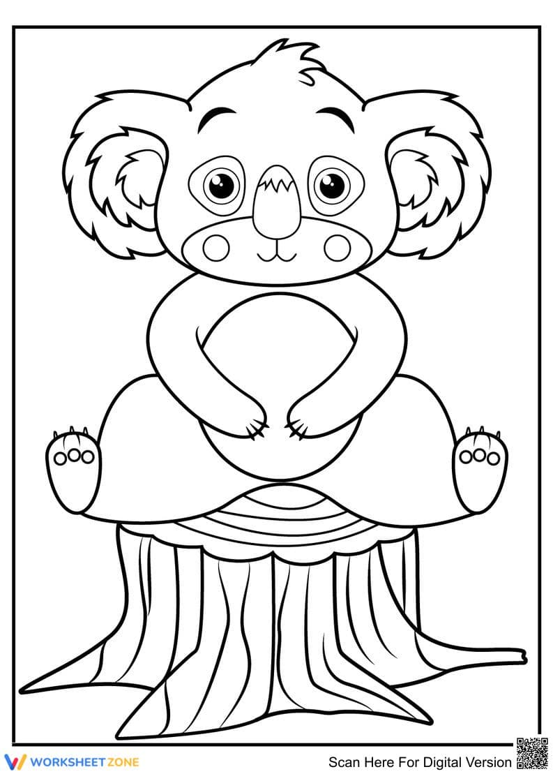 Koala Coloring Page | Essential Grade K-5 Printable - Page 1