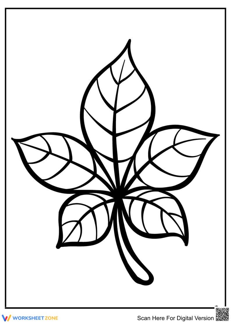 Leaf Coloring Page | Essential Nature Ready Printable - Page 1