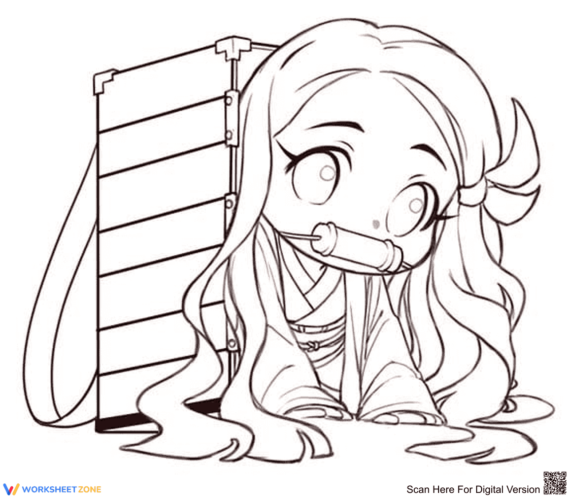 Nezuko Coloring Page - Page 1