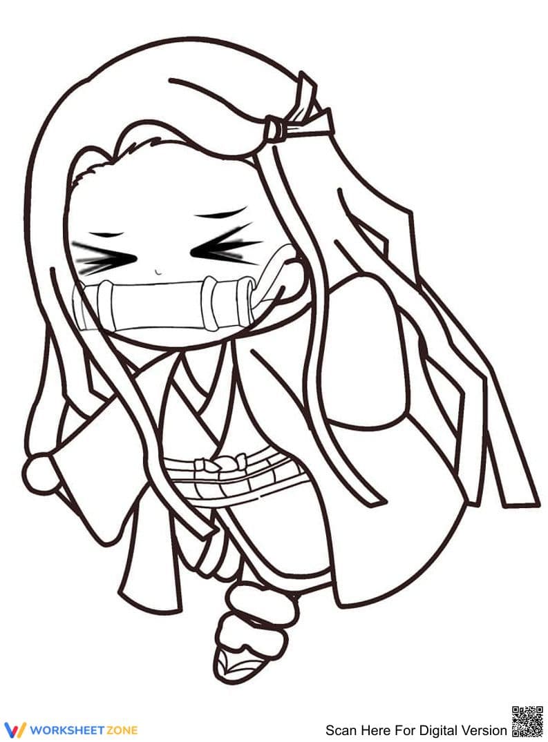 Kawaii Nezuko Character Worksheet - Page 1