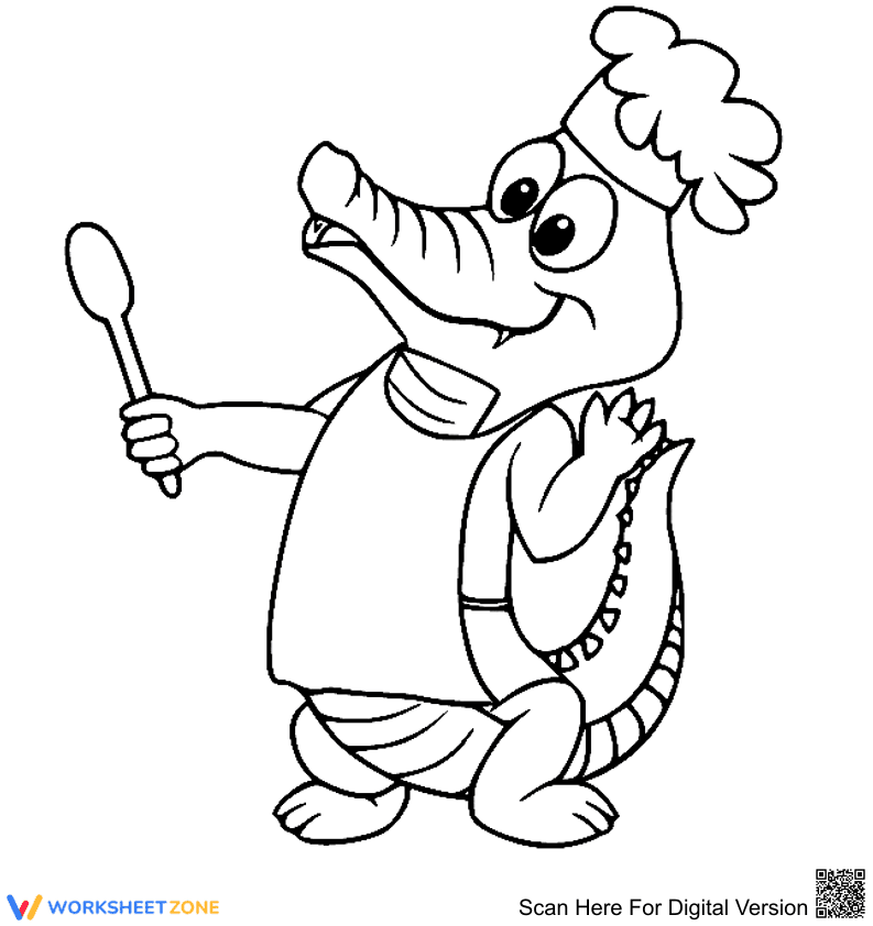 Cute Chef Alligator - Page 1