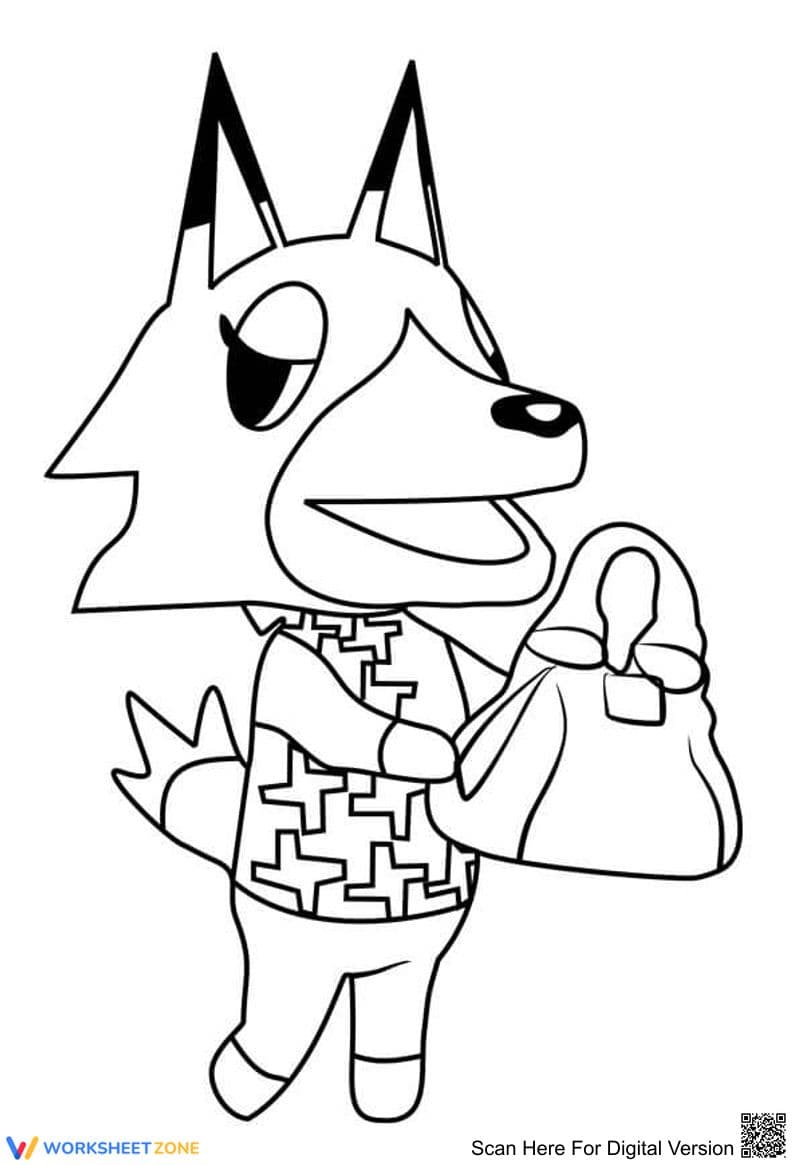 Vivian Animal Crossing Coloring Page | Essential Printable - Page 1